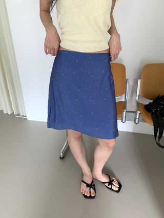 Chiffon floral miniskirt, small flower skirt