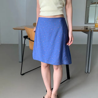 Chiffon floral miniskirt, small flower skirt