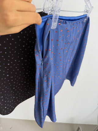 Chiffon floral miniskirt, small flower skirt