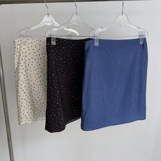 Chiffon floral miniskirt, small flower skirt
