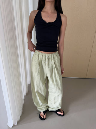 Seersucker Striped Jogger Pants Striped Pajama Pants