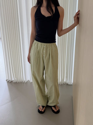Seersucker Striped Jogger Pants Striped Pajama Pants