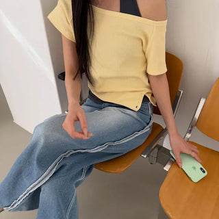 Waffle Off-Shoulder Layered Halter Sleeveless Top Summer Vacation Look