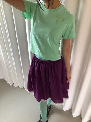 Button Print Color T-shirt Summer Short Sleeve