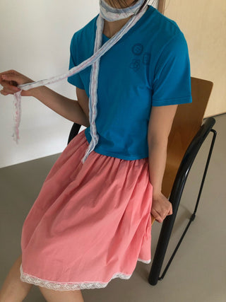 Button Print Color T-shirt Summer Short Sleeve