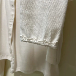 Soft Lace Cardigan Peach Cotton Cardigan Set