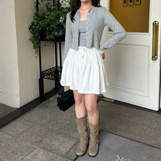 Soft Lace Cardigan Peach Cotton Cardigan Set