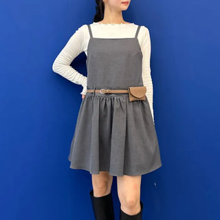 Flare Bustier Dress, Layered Sleeveless Dress, Autumn Wedding Guest Mini Dress
