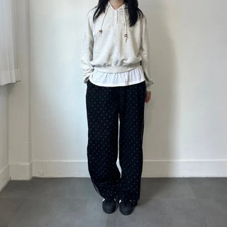 Corduroy Dot Track Pants, Polka Dot Corduroy Pants, Sweatpants