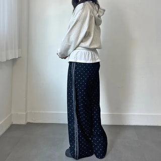 Corduroy Dot Track Pants, Polka Dot Corduroy Pants, Sweatpants