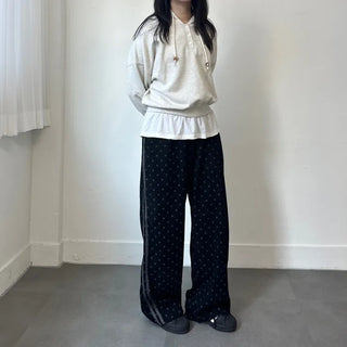 Corduroy Dot Track Pants, Polka Dot Corduroy Pants, Sweatpants
