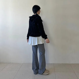 Frill Long T-shirt Layered Dress Tee Long Sleeve Inner