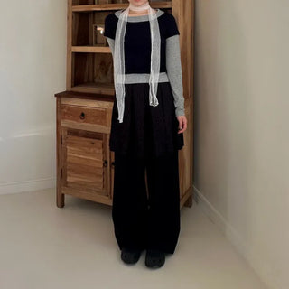 Dot See-through Scarf Tie Muffler