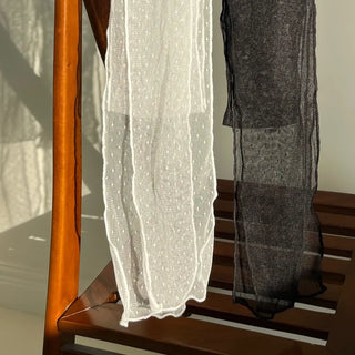Dot See-through Scarf Tie Muffler