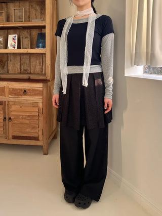 Dot See-through Scarf Tie Muffler
