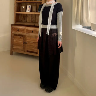 Dot See-through Scarf Tie Muffler