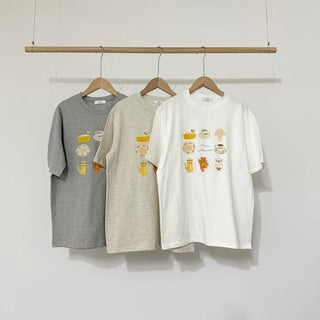 Drawing Object Boxy T-shirt Short Sleeve T-shirt Loose Fit Summer T-shirt