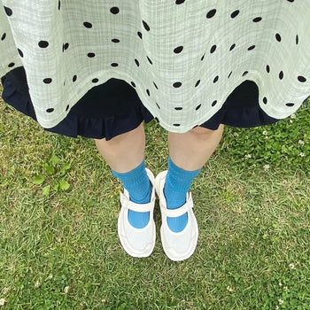 Vivid see-through long socks, summer socks, summer color socks, rain boot socks