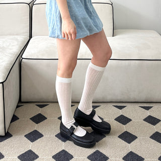 Vivid see-through long socks, summer socks, summer color socks, rain boot socks