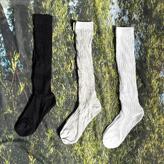 Vivid see-through long socks, summer socks, summer color socks, rain boot socks