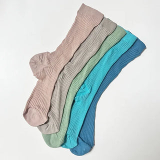 Vivid see-through long socks, summer socks, summer color socks, rain boot socks