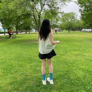 Vivid see-through long socks, summer socks, summer color socks, rain boot socks