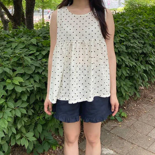 Polka Dot Sleeveless Blouse Mori Girl Dot Summer Sleeveless T-shirt
