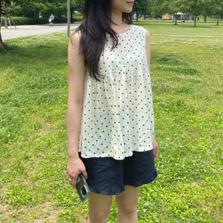 Polka Dot Sleeveless Blouse Mori Girl Dot Summer Sleeveless T-shirt