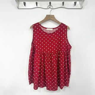 Polka Dot Sleeveless Blouse Mori Girl Dot Summer Sleeveless T-shirt