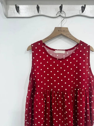 Polka Dot Sleeveless Blouse Mori Girl Dot Summer Sleeveless T-shirt