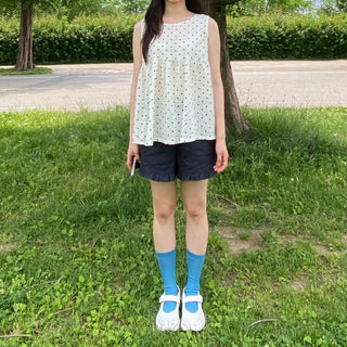 Polka Dot Sleeveless Blouse Mori Girl Dot Summer Sleeveless T-shirt