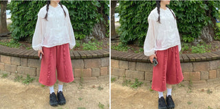 French Terry Frill Wide Bermuda Shorts Ruffle Lace Pants