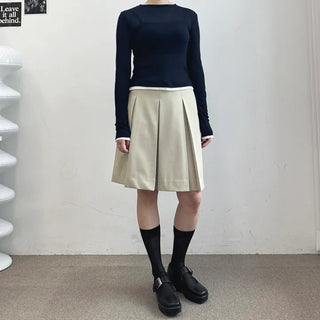 Pleated Midi Skirt