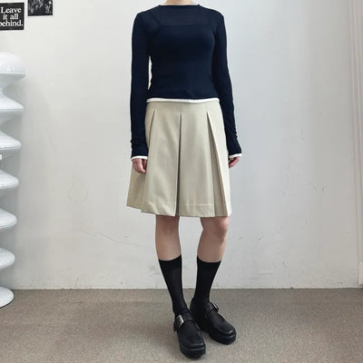 Pleated Midi Skirt