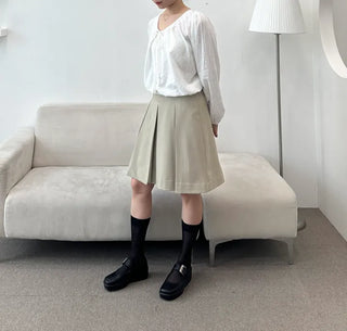Pleated Midi Skirt