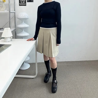 Pleated Midi Skirt