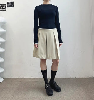 Pleated Midi Skirt
