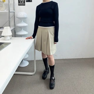 Pleated Midi Skirt