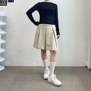 Pleated Midi Skirt