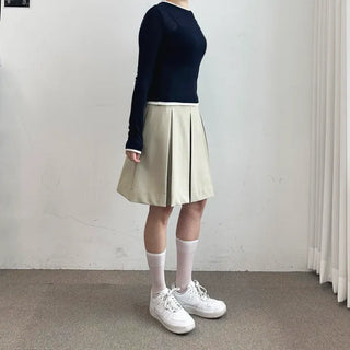 Pleated Midi Skirt
