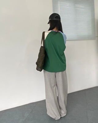 Eyelet Cubic Terry Balloon Elastic Waist Pants Wide Jogger Pants