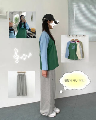 Eyelet Cubic Terry Balloon Elastic Waist Pants Wide Jogger Pants