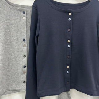 Colorful Button Stretch Cardigan Slim Fit Daily Cotton Cardigan