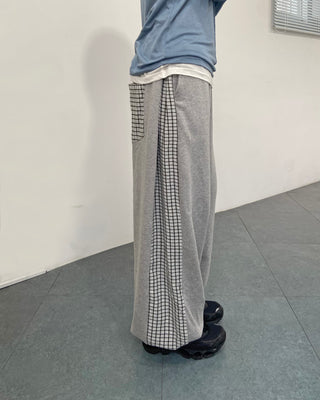 Vintage Check Contrast Pocket Jogger Pants Training Pants