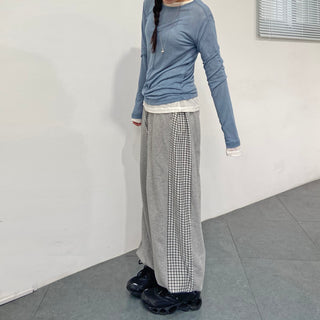 Tencel Cut-out Long Sleeve Layered T-shirt