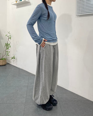 Tencel Cut-out Long Sleeve Layered T-shirt