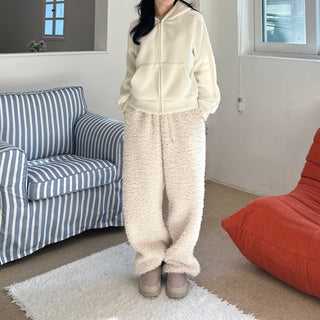 Hairy Lace Track Zip-Up Hoodie Set
