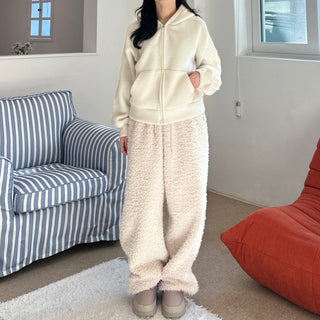 Hairy Lace Track Zip-Up Hoodie Set