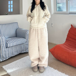 Hairy Lace Track Zip-Up Hoodie Set