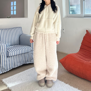 Hairy Lace Track Zip-Up Hoodie Set